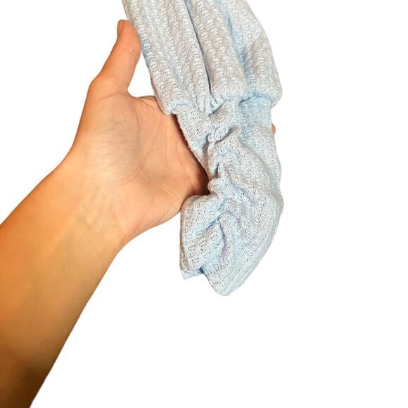 NWT! Love Fire light blue cropped long sleeve shirt - Picture 9 of 12